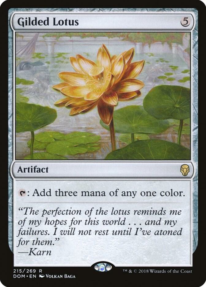 Gilded Lotus 215 card from Dominaria