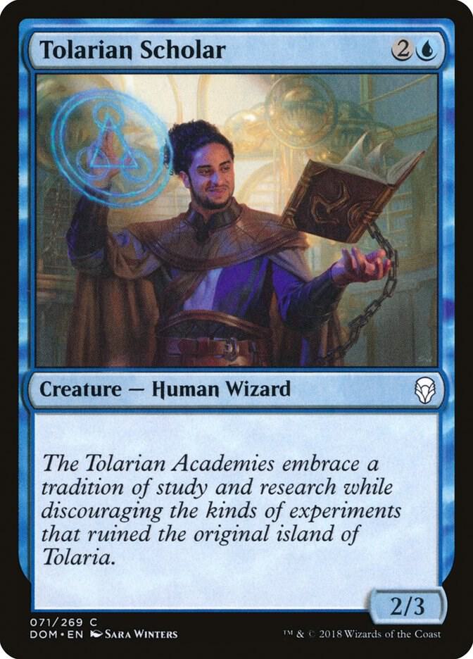 Tolarian Scholar 71 card from Dominaria