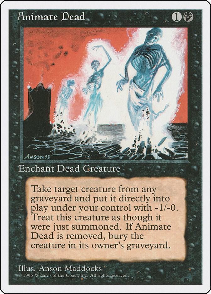 Animate Dead 2 card from Fourth Edition