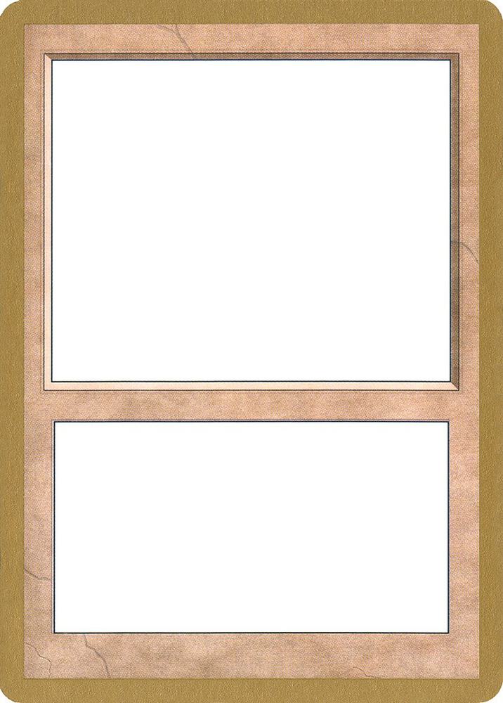 2001 World Championship Blank Card card from World Championship Decks