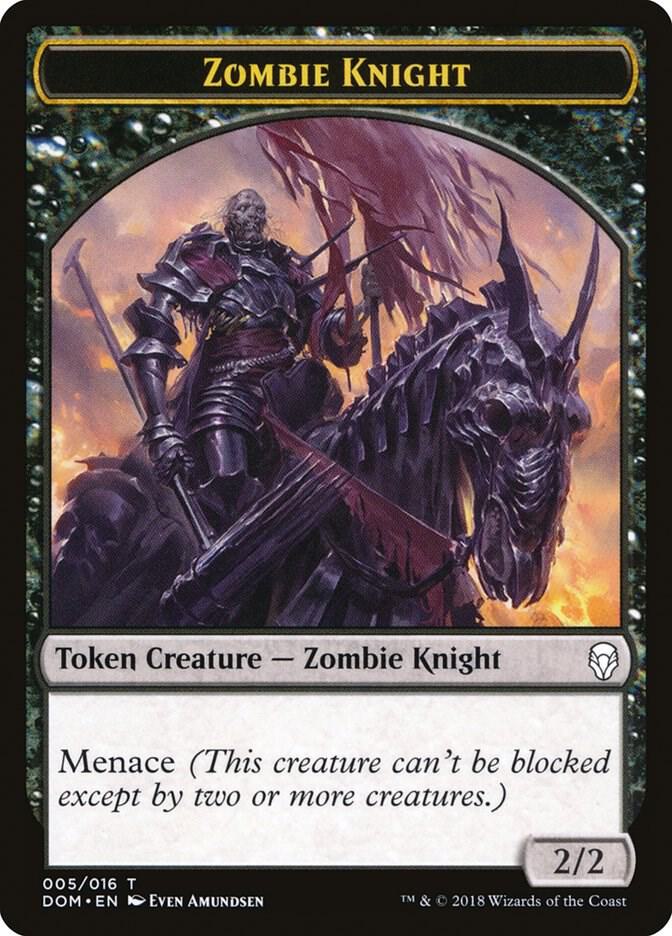 Zombie Knight Token 5 card from Dominaria