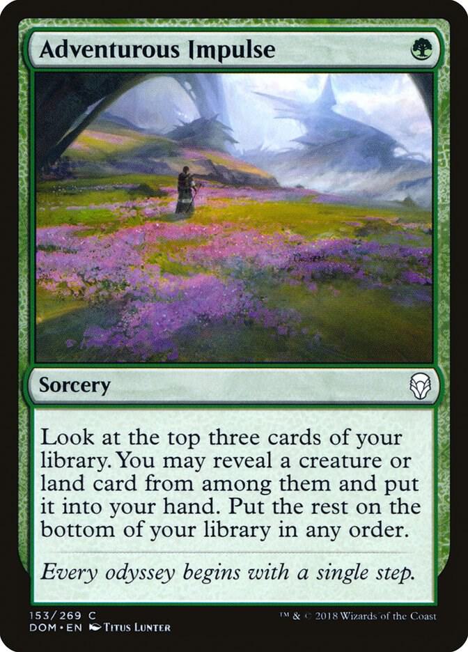 Adventurous Impulse 153 card from Dominaria