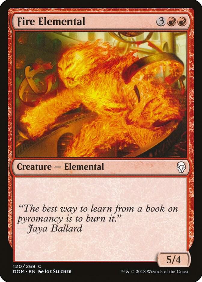 Fire Elemental 120 card from Dominaria