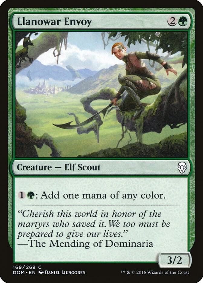 Llanowar Envoy 169 card from Dominaria
