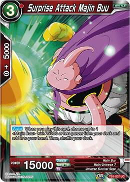 Surprise Attack Majin Buu TB1-007 card from Tournament of Power