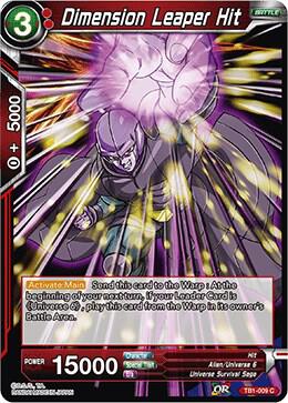 Dimension Leaper Hit TB1-009 card from Tournament of Power