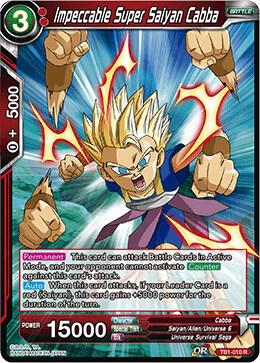 Impeccable Super Saiyan Cabba TB1-010 card from Tournament of Power