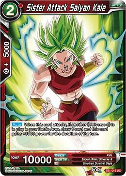 Sister Attack Saiyan Kale TB1-016 card from Tournament of Power
