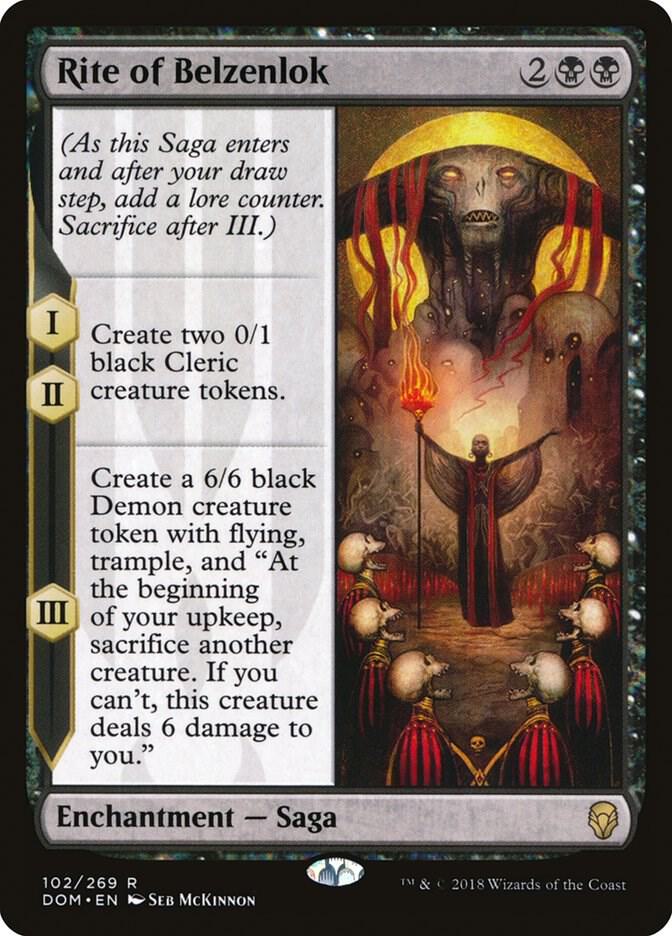 Rite of Belzenlok 102 card from Dominaria