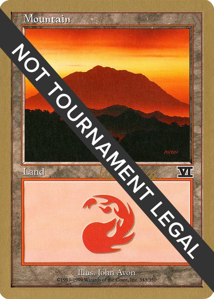 Mountain (343) - 1999 Kai Budde (6ED) card from World Championship Decks