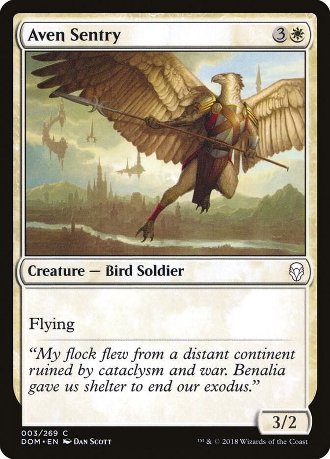 Aven Sentry 3 card from Dominaria