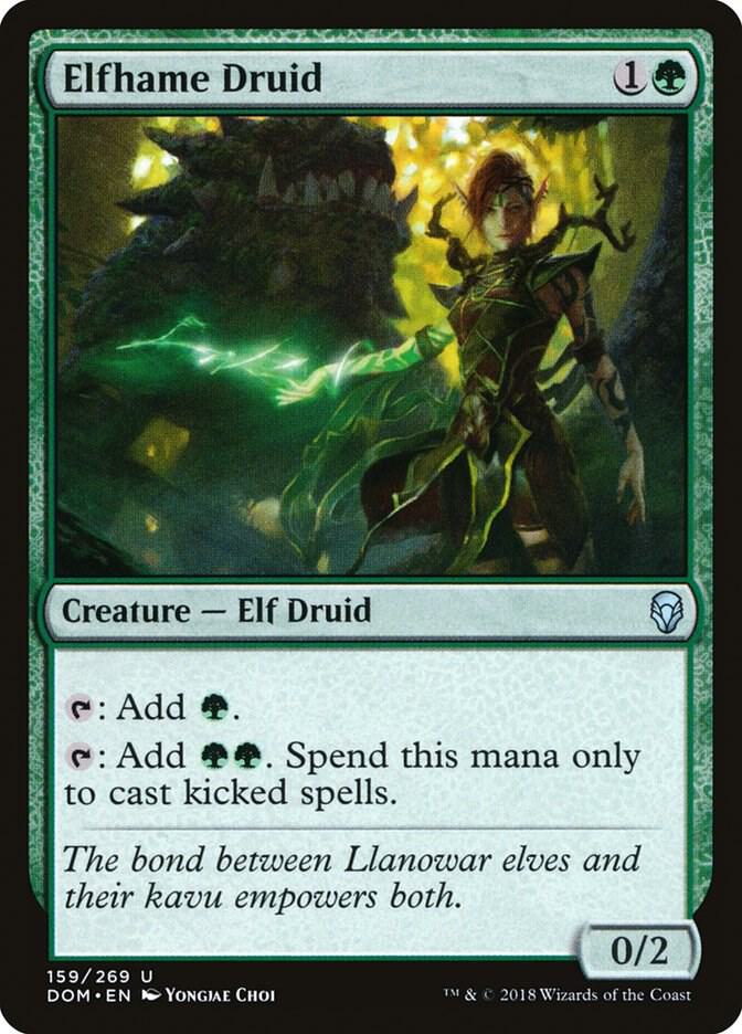 Elfhame Druid 159 card from Dominaria