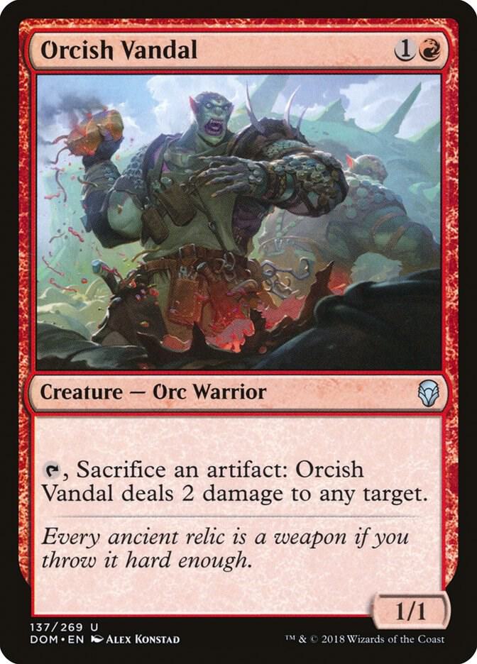 Orcish Vandal 137 card from Dominaria