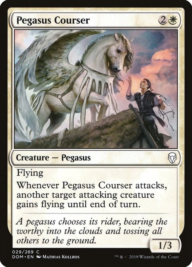 Pegasus Courser 29 card from Dominaria