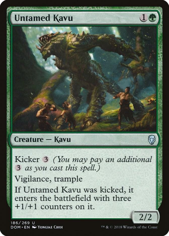 Untamed Kavu 186 card from Dominaria