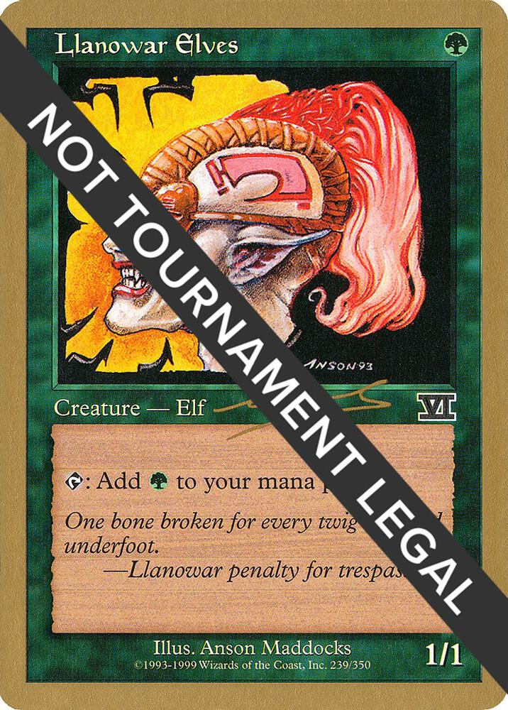 Llanowar Elves - 2000 Nicolas Labarre (6ED) card from World Championship Decks