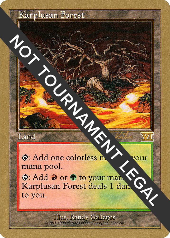 Karplusan Forest - 2000 Janosch Kuhn (6ED) card from World Championship Decks
