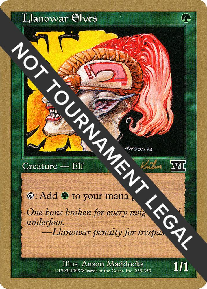 Llanowar Elves - 2000 Janosch Kuhn (6ED) card from World Championship Decks