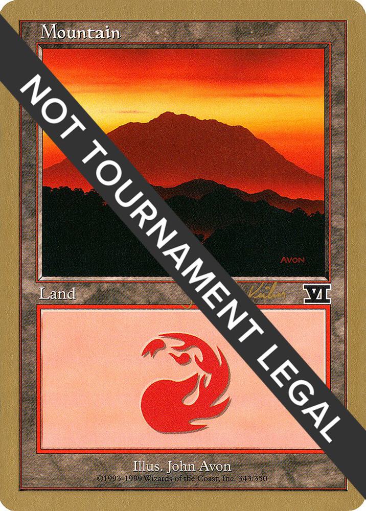 Mountain (343) - 2000 Janosch Kuhn (6ED) card from World Championship Decks