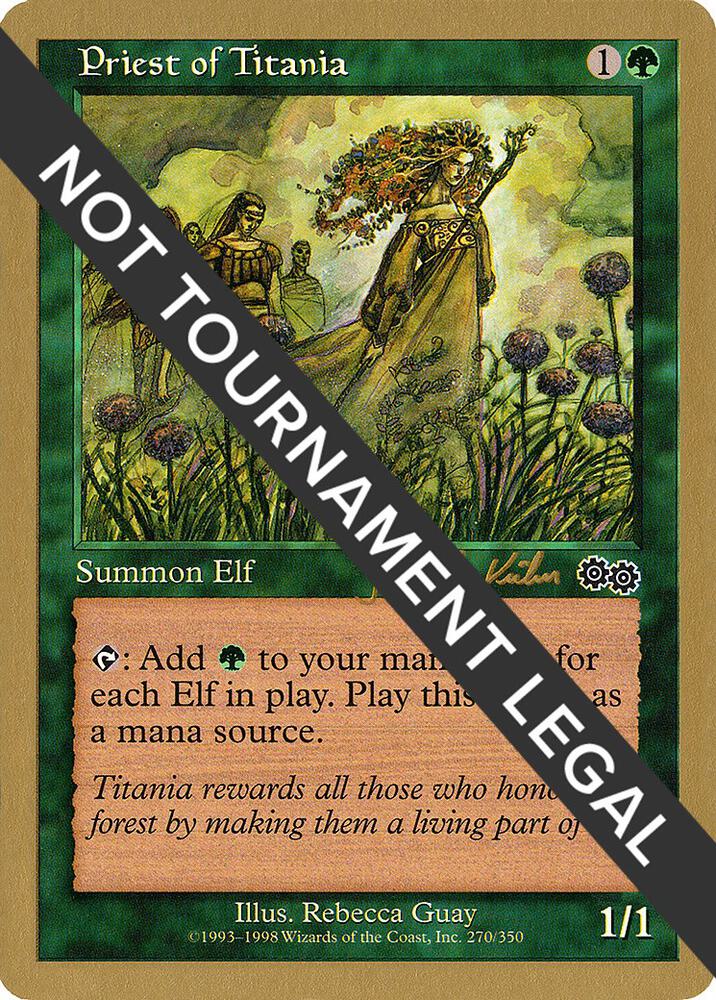 Priest of Titania - 2000 Janosch Kuhn (USG) card from World Championship Decks