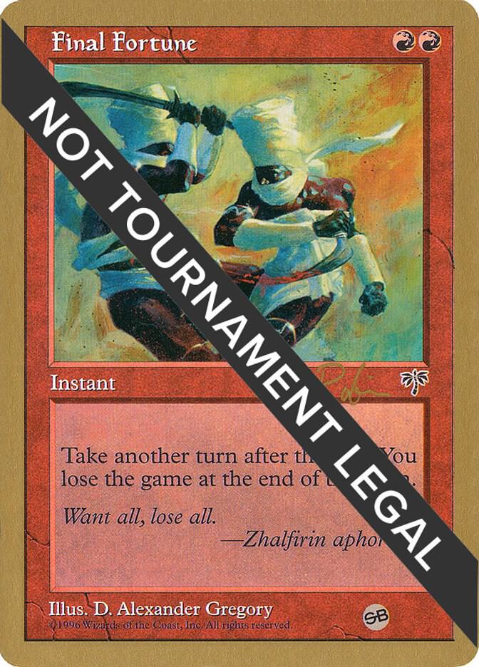 Final Fortune - 1998 Ben Rubin (MIR) (SB) card from World Championship Decks