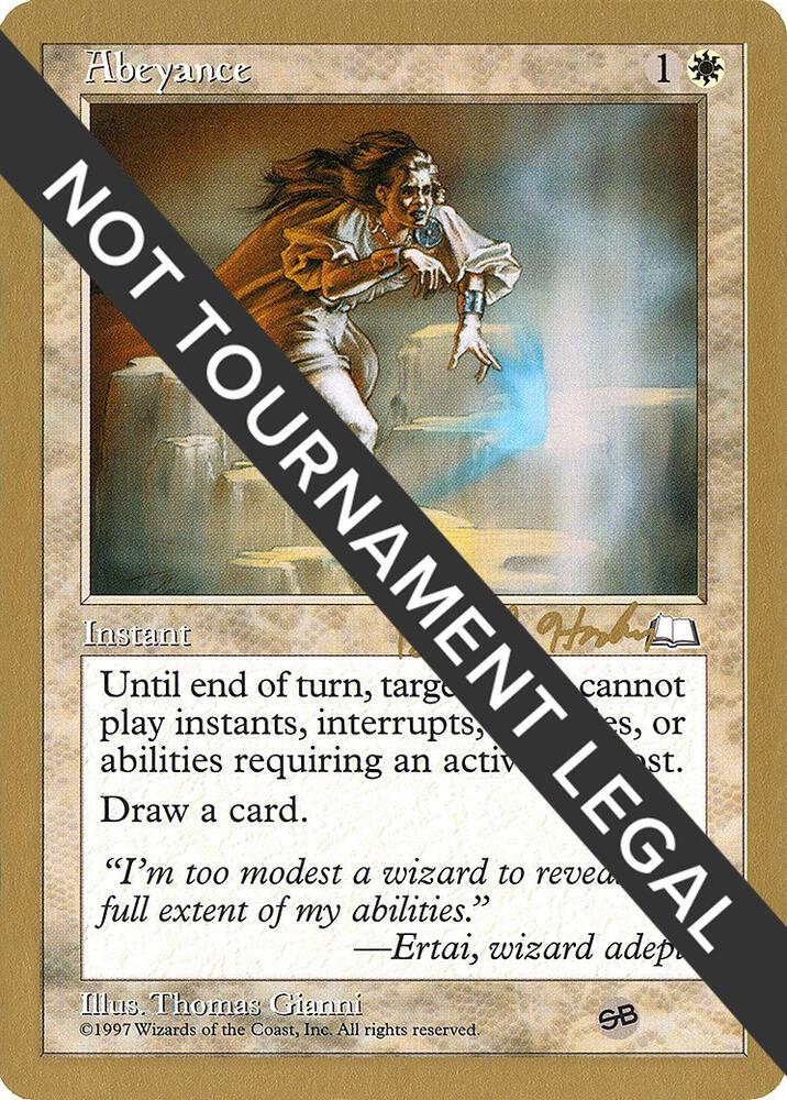 Abeyance - 1998 Brian Hacker (WTH) (SB) card from World Championship Decks