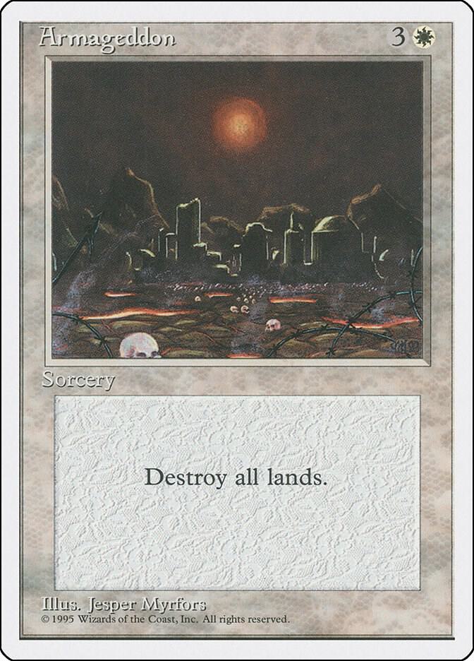 Armageddon 255 card from Fourth Edition