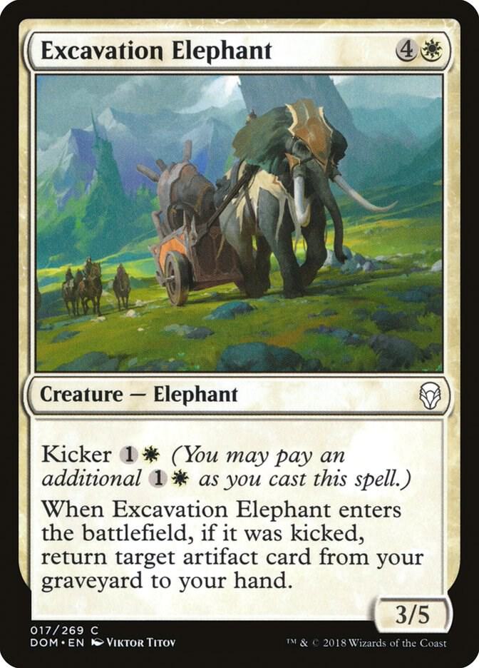 Excavation Elephant 17 card from Dominaria