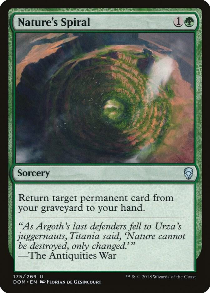 Nature's Spiral 175 card from Dominaria