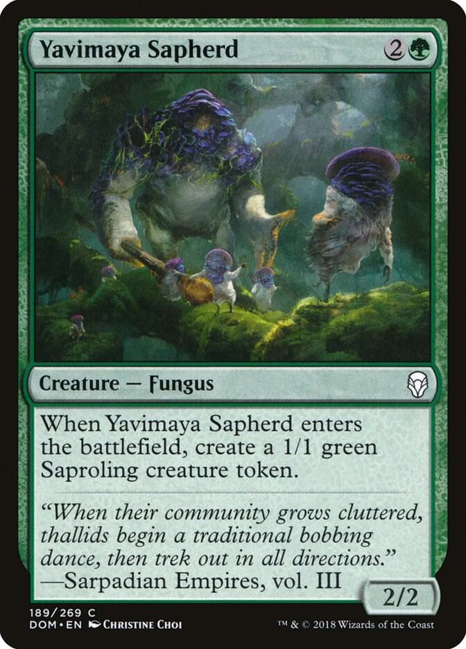Yavimaya Sapherd 189 card from Dominaria