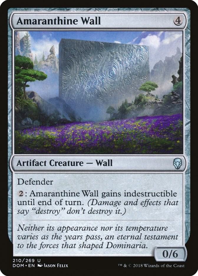 Amaranthine Wall 210 card from Dominaria