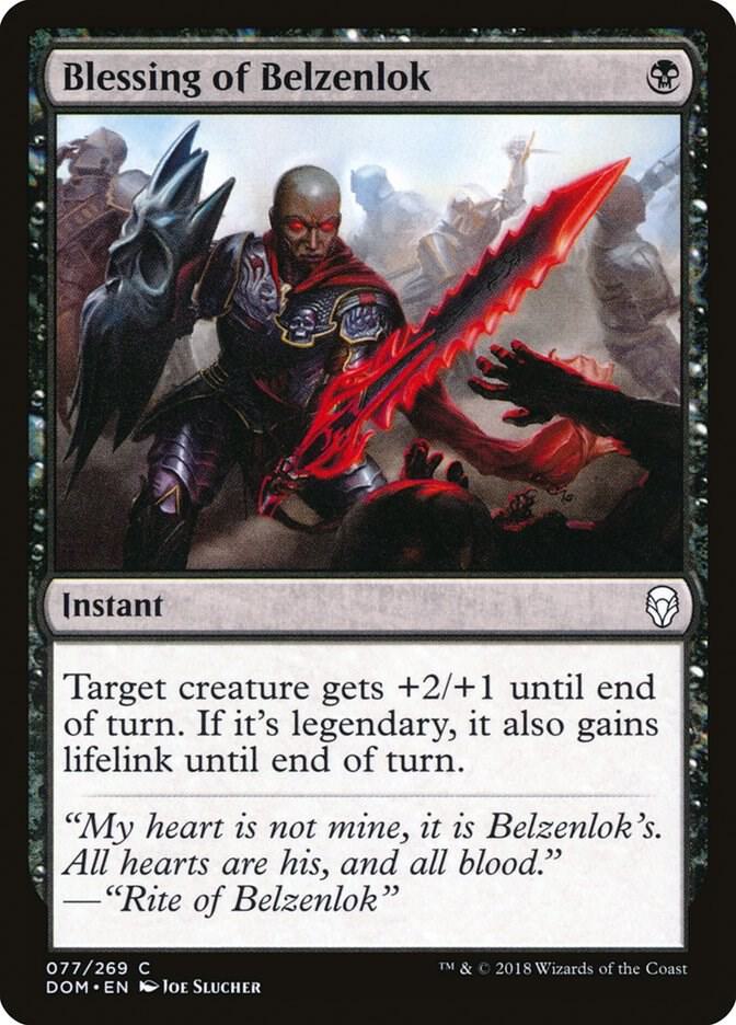 Blessing of Belzenlok 77 card from Dominaria