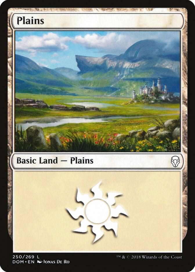 Plains 250 card from Dominaria