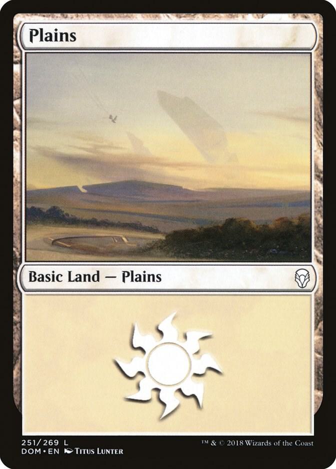 Plains 251 card from Dominaria