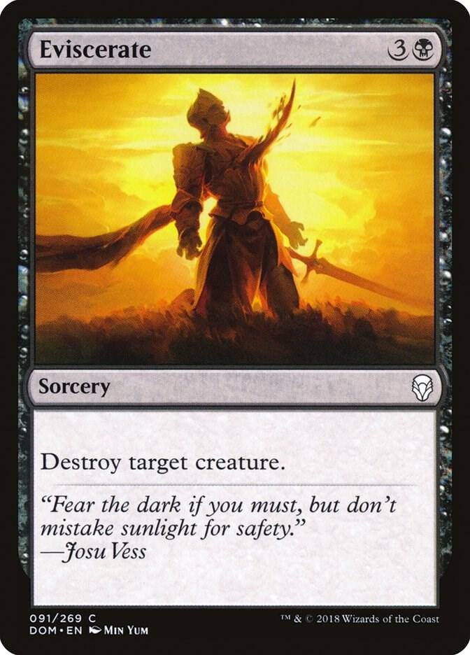 Eviscerate 91 card from Dominaria