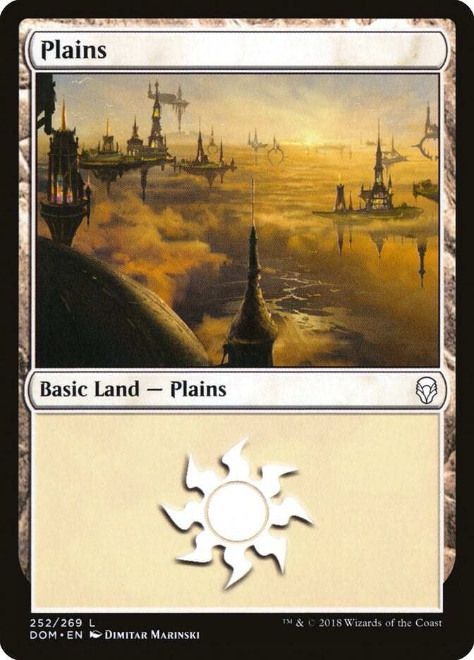 Plains 252 card from Dominaria