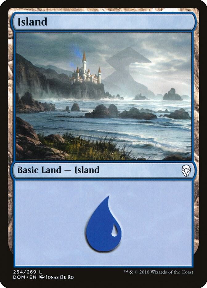 Island 254 card from Dominaria