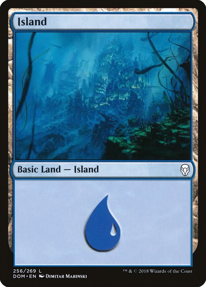 Island 256 card from Dominaria