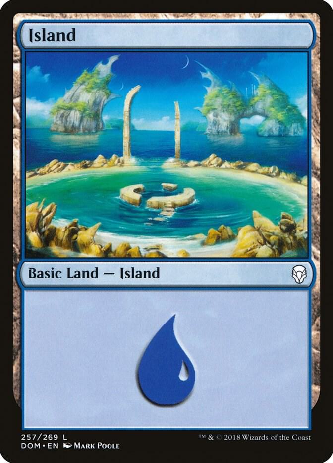 Island 257 card from Dominaria