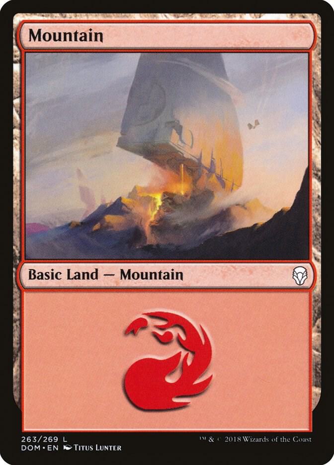 Mountain 263 card from Dominaria