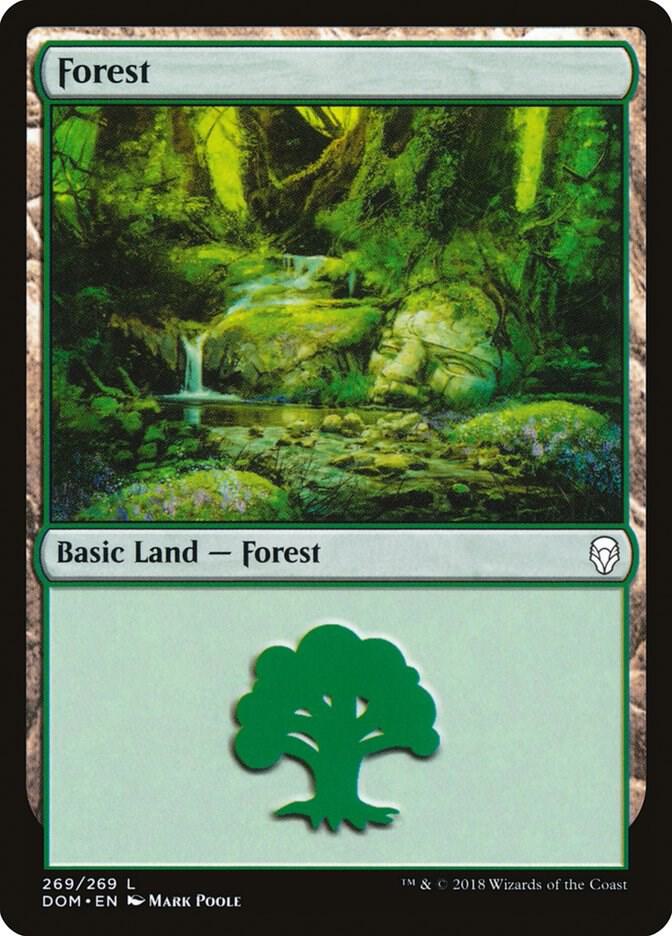 Forest 269 card from Dominaria
