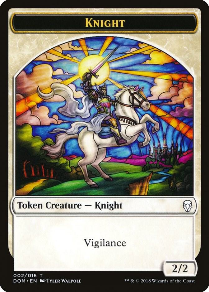 Knight Token 2 card from Dominaria