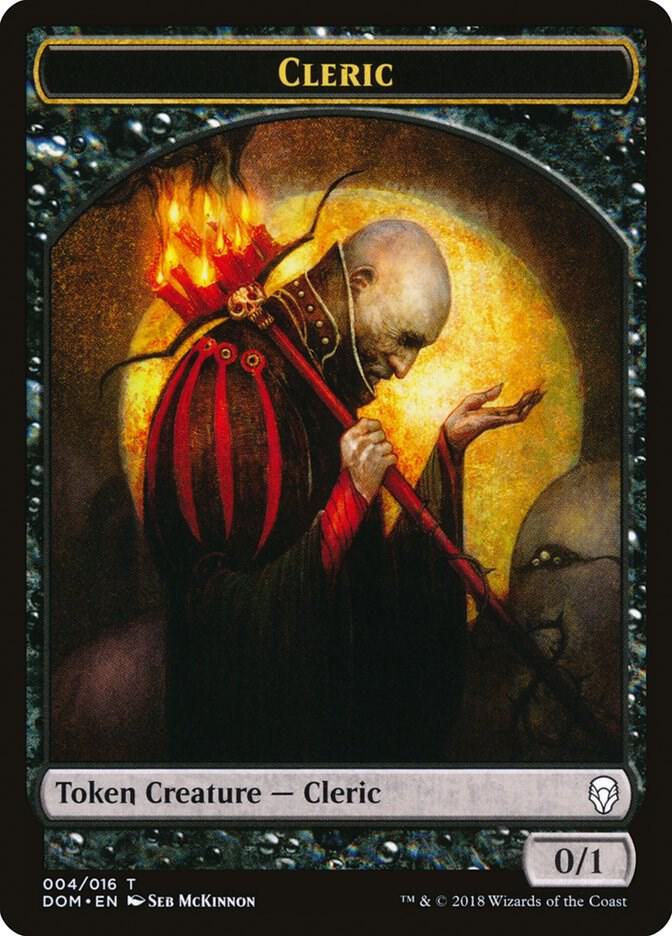 Cleric Token 4 card from Dominaria