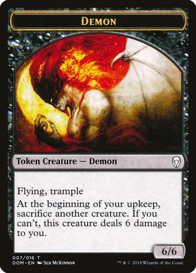 Demon Token 7 card from Dominaria
