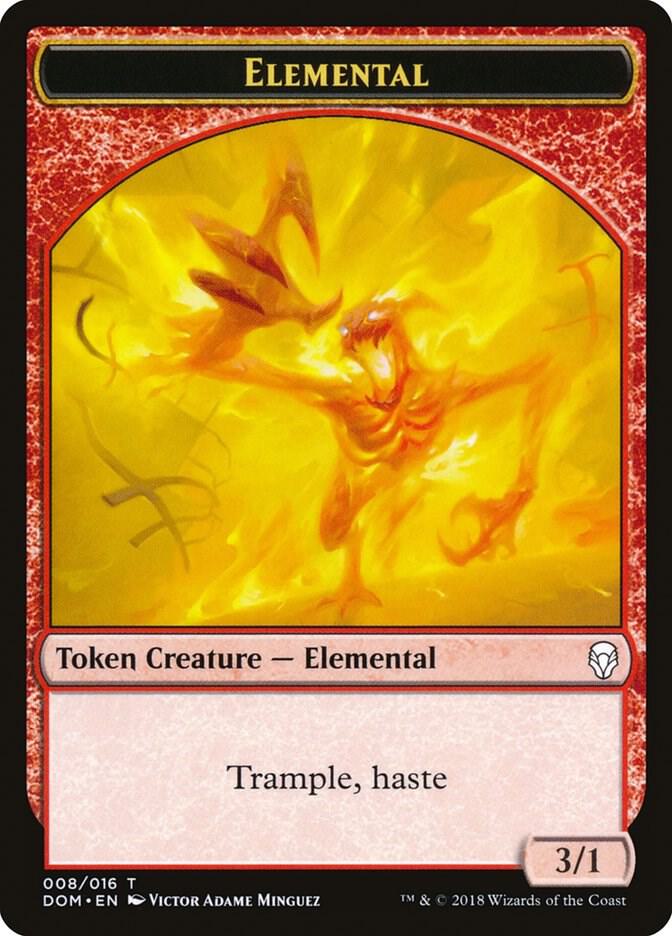Elemental Token 8 card from Dominaria