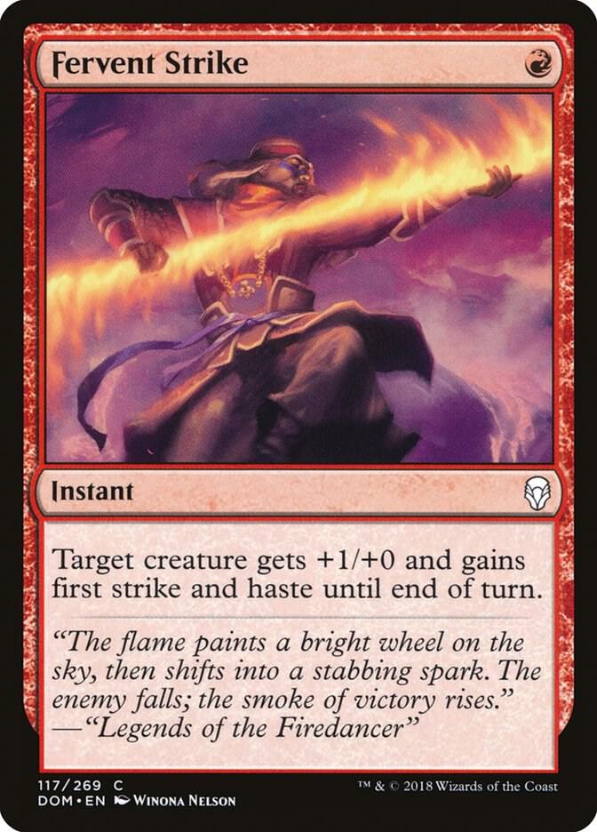 Fervent Strike 117 card from Dominaria