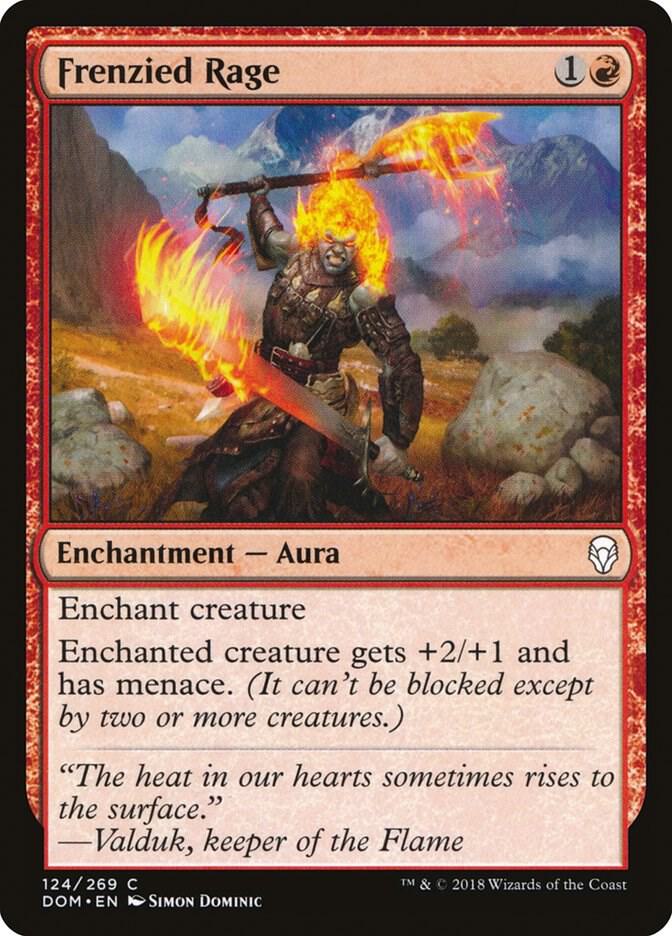 Frenzied Rage 124 card from Dominaria