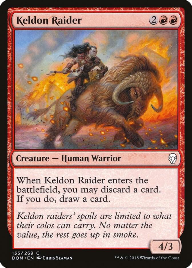 Keldon Raider 135 card from Dominaria