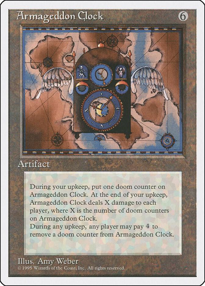 Armageddon Clock card from Fourth Edition