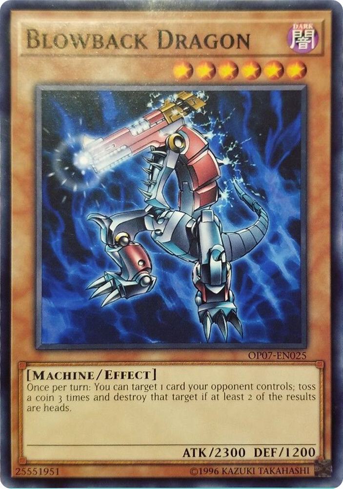 Blowback Dragon OP07-EN025 card from OTS Tournament Pack 7